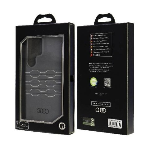Etui Audi IML Geometric Pattern Case na Samsung Galaxy S24 Ultra - czarne Etui Audi IML Geometric Pattern Case na Samsung Galaxy S24 Ultra - czarne