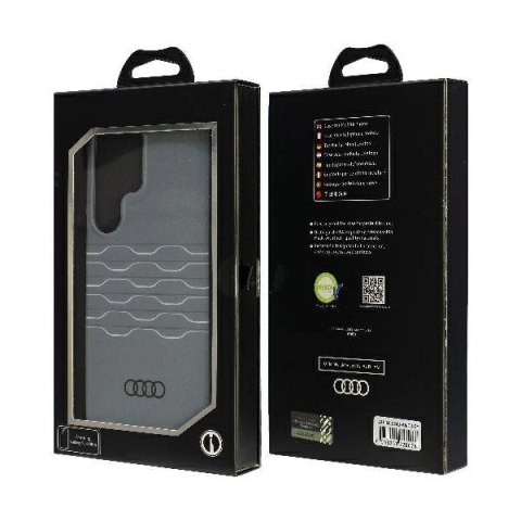 Etui Audi IML Geometric Pattern Case na Samsung Galaxy S24 Ultra - szare Etui Audi IML Geometric Pattern Case na Samsung Galaxy S24 Ultra - szare