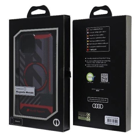 Etui Audi IML Sport MagSafe Case na iPhone 15 / 14 / 13 6.1" - czarne