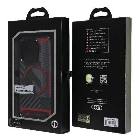 Etui Audi IML Sport MagSafe Case na iPhone 15 Pro 6.1" - czarne