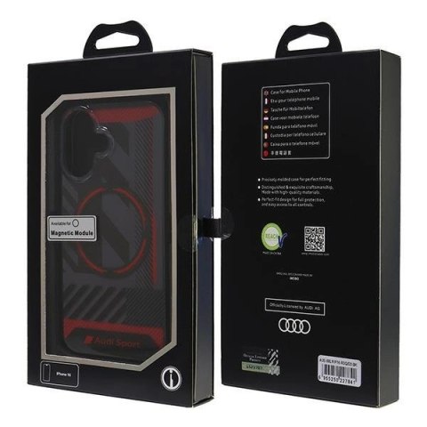 Etui Audi IML Sport MagSafe na iPhone 16 6.1" - czarne