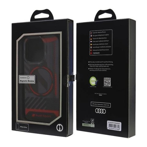 Etui Audi IML Sport MagSafe na iPhone 16 Pro 6.3" - czarne Etui Audi IML Sport MagSafe na iPhone 16 Pro 6.3" - czarne