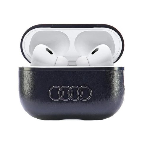 Etui Audi Leather Big Logo na AirPods Pro 2 - czarne
