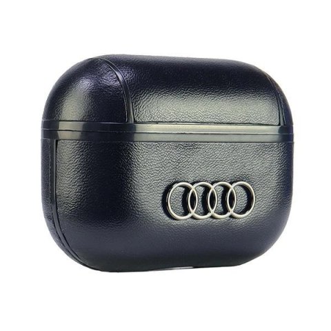 Etui Audi Leather Big Logo na AirPods Pro 2 - czarne