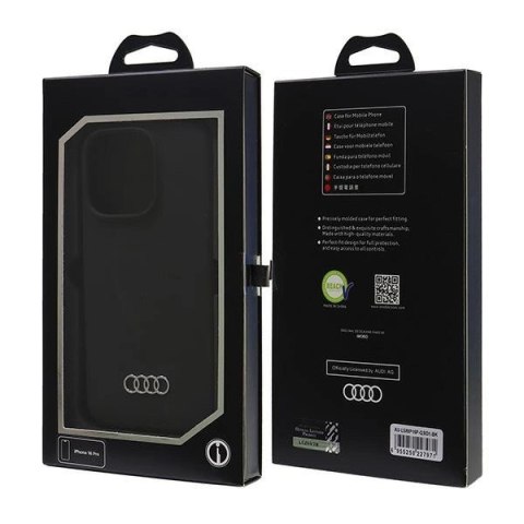 Etui Audi Silicone Case na iPhone 16 Pro 6.3" - czarne
