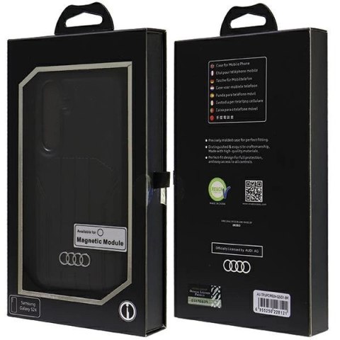 Etui Audi Synthetic Leather MagSafe na Samsung Galaxy S24 - czarne Etui Audi Synthetic Leather MagSafe na Samsung Galaxy S24 - czarne