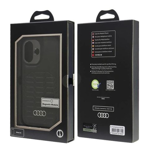 Etui Audi Synthetic Leather MagSafe na iPhone 16 6.1" - czarne