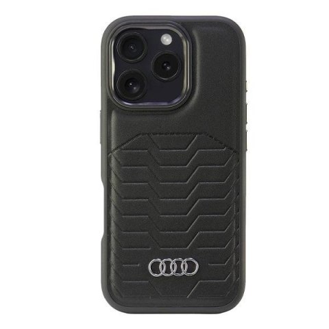 Etui Audi Synthetic Leather MagSafe na iPhone 16 Pro 6.3" - czarne Etui Audi Synthetic Leather MagSafe na iPhone 16 Pro 6.3" - czarne