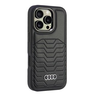 Etui Audi Synthetic Leather MagSafe na iPhone 16 Pro 6.3" - czarne