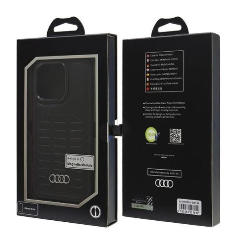 Etui Audi Synthetic Leather MagSafe na iPhone 16 Pro 6.3" - czarne Etui Audi Synthetic Leather MagSafe na iPhone 16 Pro 6.3" - czarne