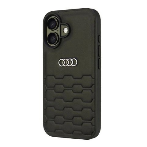 Etui Audi Synthetic Leather na iPhone 16 6.1" - czarne