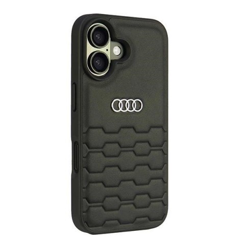 Etui Audi Synthetic Leather na iPhone 16 6.1" - czarne