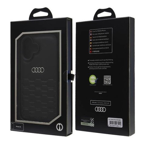 Etui Audi Synthetic Leather na iPhone 16 6.1" - czarne
