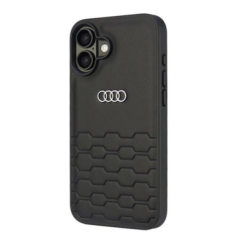 Etui Audi Synthetic Leather na iPhone 16 Plus 6.7" - czarne Etui Audi Synthetic Leather na iPhone 16 Plus 6.7" - czarne