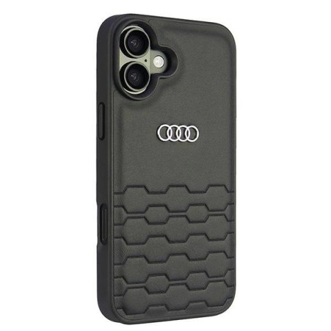 Etui Audi Synthetic Leather na iPhone 16 Plus 6.7" - czarne Etui Audi Synthetic Leather na iPhone 16 Plus 6.7" - czarne