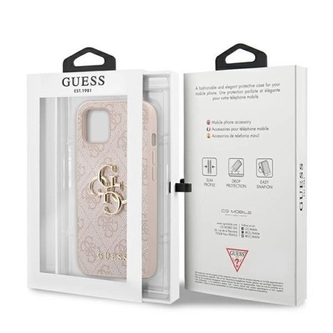 Etui Guess 4G Big Metal Logo na iPhone 13 / 14 / 15 6.1" - różowe Etui Guess 4G Big Metal Logo na iPhone 13 / 14 / 15 6.1" - różowe
