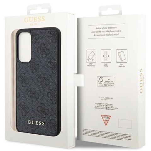 Etui Guess 4G Metal Gold Logo na Samsung Galaxy A34 5G - szare Etui Guess 4G Metal Gold Logo na Samsung Galaxy A34 5G - szare