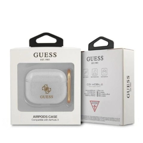 Etui Guess Glitter Collection na AirPods 3 - przezroczyste Etui Guess Glitter Collection na AirPods 3 - przezroczyste