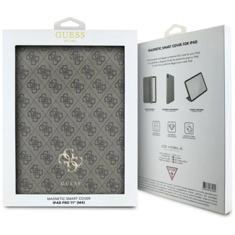 Etui Guess Magnetic 4G Big Logo na iPad Pro 11" 2024 - brązowe