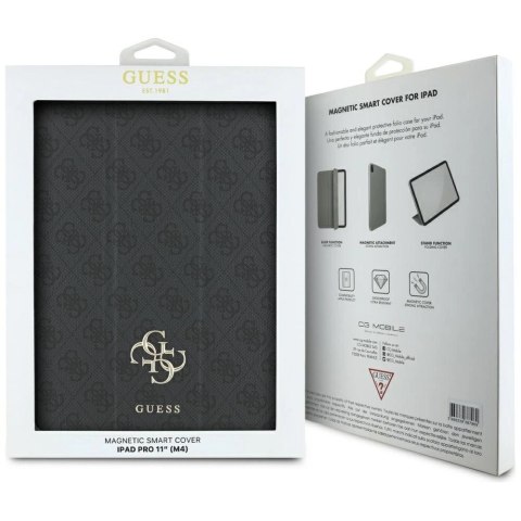 Etui Guess Magnetic 4G Big Logo na iPad Pro 11" 2024 - czarne