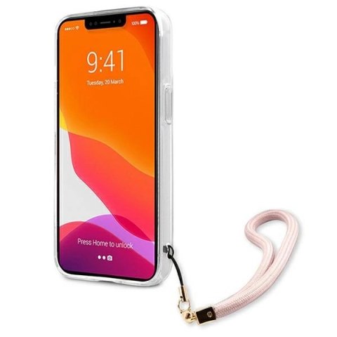 Etui Guess Marble Strap Collection na iPhone 13 Pro Max 6,7" - różowe