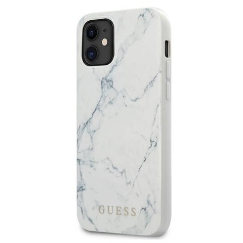 Etui Guess Marble na iPhone 12 mini 5,4" - białe