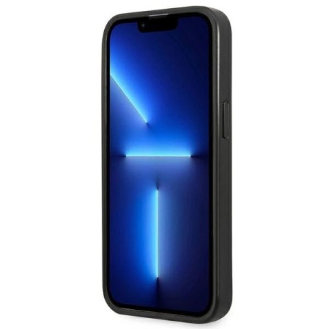 Etui Guess SaffianoTriangle Logo na iPhone 13 / 14 / 15 6.1" - srebrne
