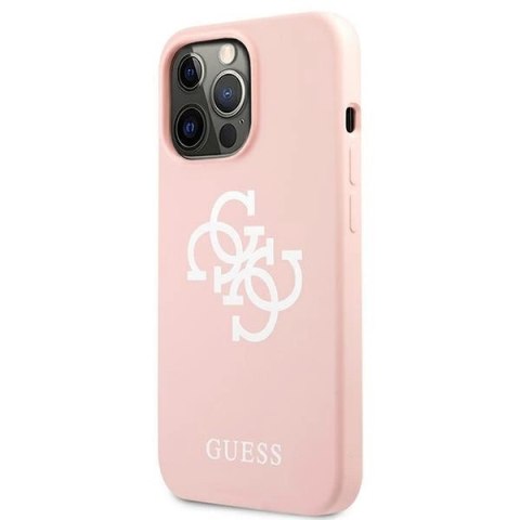 Etui Guess Silicone 4G Logo na iPhone 13 Pro Max 6,7" - różowe