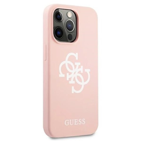 Etui Guess Silicone 4G Logo na iPhone 13 Pro Max 6,7" - różowe