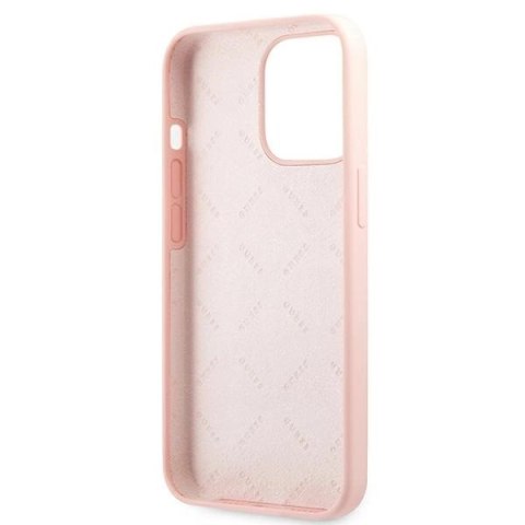 Etui Guess Silicone 4G Logo na iPhone 13 Pro Max 6,7" - różowe