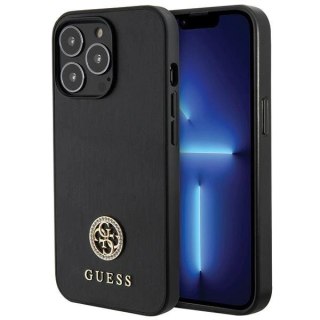 Etui Guess Strass Metal Logo na iPhone 13 Pro Max 6.7" - czarne