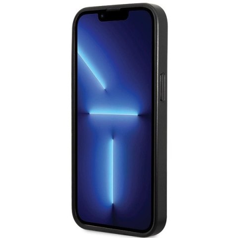 Etui Guess Strass Metal Logo na iPhone 13 Pro Max 6.7" - czarne