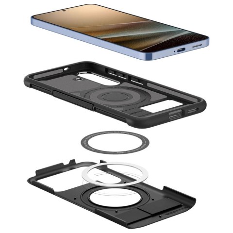 Etui Spigen Slim Armor Mag MagSafe na Samsung Galaxy S25 - czarne Etui Spigen Slim Armor Mag MagSafe na Samsung Galaxy S25 - czarne