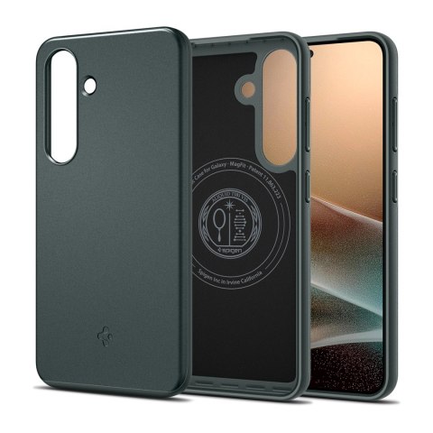 Etui Spigen Thin Fit Mag na Samsung Galaxy S25 - zielone Etui Spigen Thin Fit Mag na Samsung Galaxy S25 - zielone
