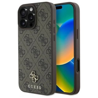 Etui Guess 4G Small Classic MagSafe na iPhone 16 Pro Max 6.9" - brązowe