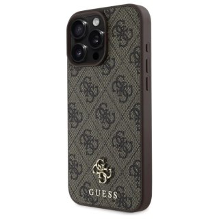 Etui Guess 4G Small Classic MagSafe na iPhone 16 Pro Max 6.9" - brązowe