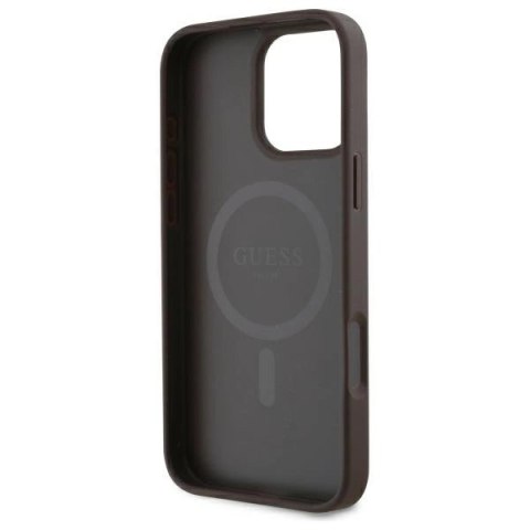 Etui Guess 4G Small Classic MagSafe na iPhone 16 Pro Max 6.9" - brązowe Etui Guess 4G Small Classic MagSafe na iPhone 16 Pro Max 6.9" - brązowe