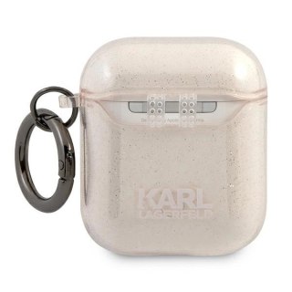 Etui Karl Lagerfeld Glitter Choupette na AirPods 1 / 2 - złote