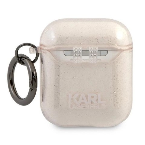 Etui Karl Lagerfeld Glitter Choupette na AirPods 1 / 2 - złote Etui Karl Lagerfeld Glitter Choupette na AirPods 1 / 2 - złote