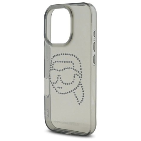 Etui Karl Lagerfeld IML Rhinestones Karl Head na iPhone 16 Pro Max 6.9" - czarne Etui Karl Lagerfeld IML Rhinestones Karl Head na iPhone 16 Pro Max 6.9" - czarne