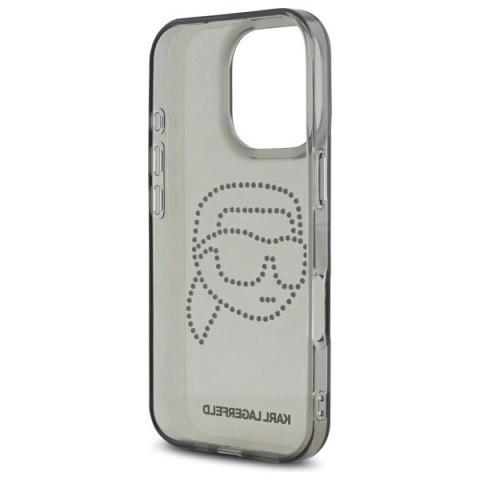 Etui Karl Lagerfeld IML Rhinestones Karl Head na iPhone 16 Pro Max 6.9" - czarne Etui Karl Lagerfeld IML Rhinestones Karl Head na iPhone 16 Pro Max 6.9" - czarne