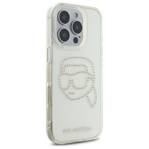 Etui Karl Lagerfeld IML Rhinestones Karl Head na iPhone 16 Pro Max 6.9" - przezroczyste Etui Karl Lagerfeld IML Rhinestones Karl Head na iPhone 16 Pro Max 6.9" - przezroczyste