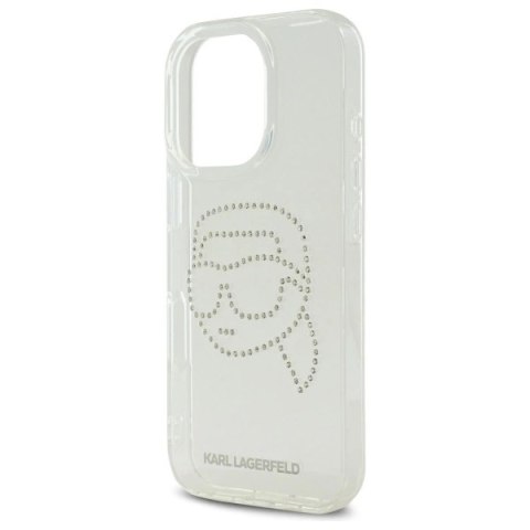 Etui Karl Lagerfeld IML Rhinestones Karl Head na iPhone 16 Pro Max 6.9" - przezroczyste Etui Karl Lagerfeld IML Rhinestones Karl Head na iPhone 16 Pro Max 6.9" - przezroczyste
