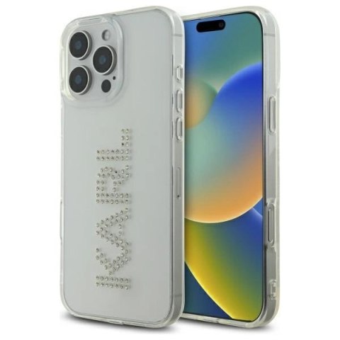Etui Karl Lagerfeld IML Rhinestones Logo na iPhone 16 Pro Max 6.9" - przezroczyste Etui Karl Lagerfeld IML Rhinestones Logo na iPhone 16 Pro Max 6.9" - przezroczyste