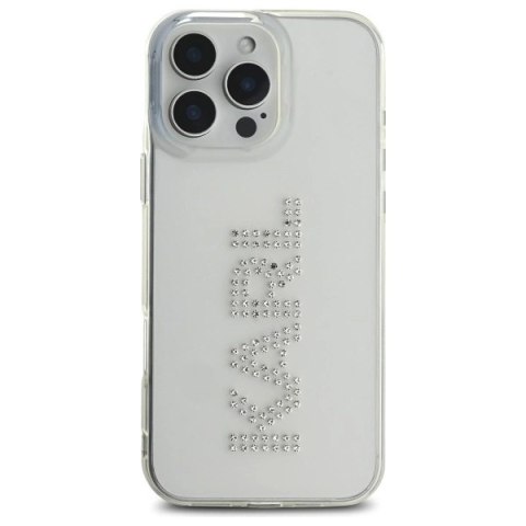 Etui Karl Lagerfeld IML Rhinestones Logo na iPhone 16 Pro Max 6.9" - przezroczyste Etui Karl Lagerfeld IML Rhinestones Logo na iPhone 16 Pro Max 6.9" - przezroczyste