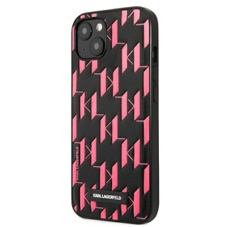 Etui Karl Lagerfeld Monogram Plaque na iPhone 13 / 14 / 15 6,1" - różowe