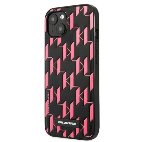 Etui Karl Lagerfeld Monogram Plaque na iPhone 13 / 14 / 15 6,1" - różowe Etui Karl Lagerfeld Monogram Plaque na iPhone 13 / 14 / 15 6,1" - różowe