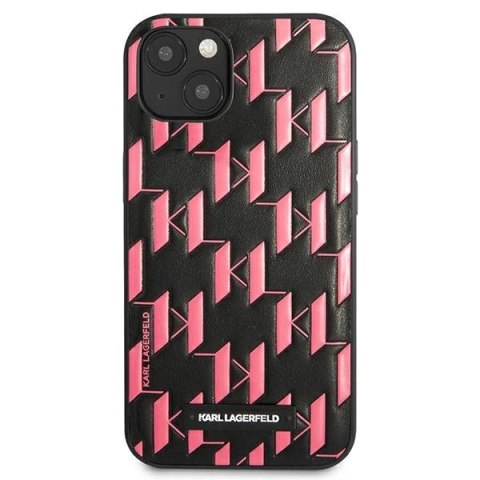 Etui Karl Lagerfeld Monogram Plaque na iPhone 13 / 14 / 15 6,1" - różowe Etui Karl Lagerfeld Monogram Plaque na iPhone 13 / 14 / 15 6,1" - różowe