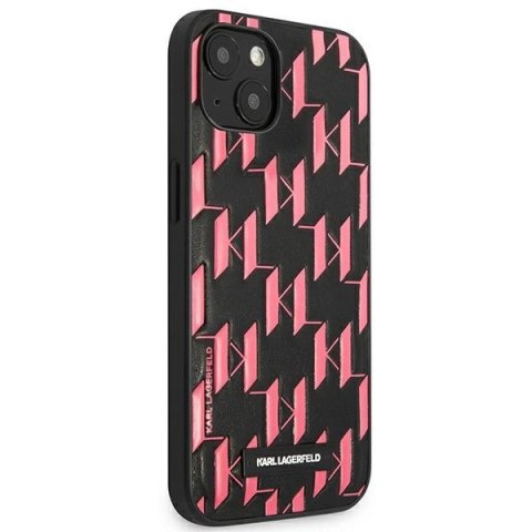 Etui Karl Lagerfeld Monogram Plaque na iPhone 13 / 14 / 15 6,1" - różowe Etui Karl Lagerfeld Monogram Plaque na iPhone 13 / 14 / 15 6,1" - różowe