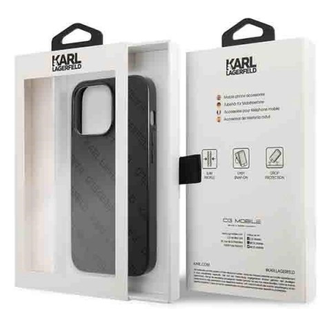 Etui Karl Lagerfeld Perforated Allover na iPhone 13 Pro / 13 6,1" - czarne Etui Karl Lagerfeld Perforated Allover na iPhone 13 Pro / 13 6,1" - czarne